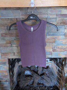 Sunday Best Purple Ribbed Tank Top